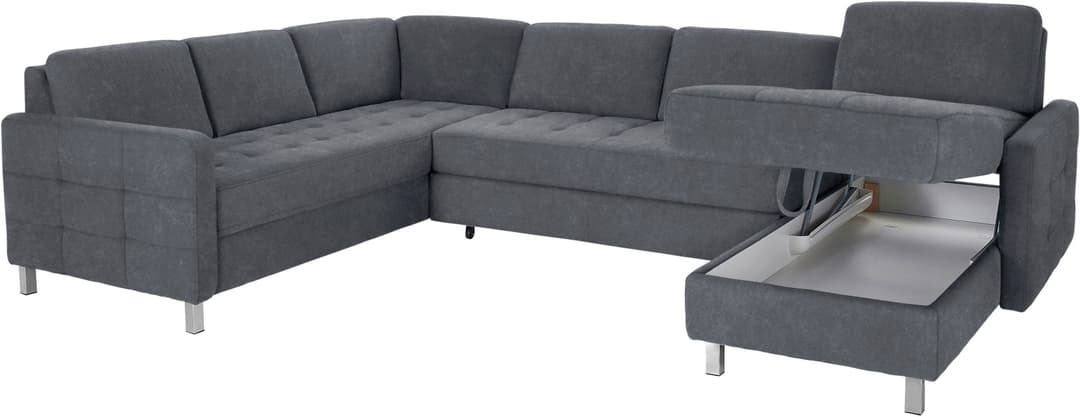 sit&more Wohnlandschaft Pablo U-Form | Grau