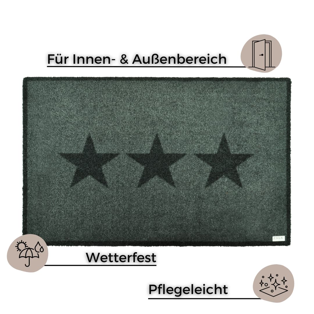 HANSE Home Fußmatte Sterne | Grau