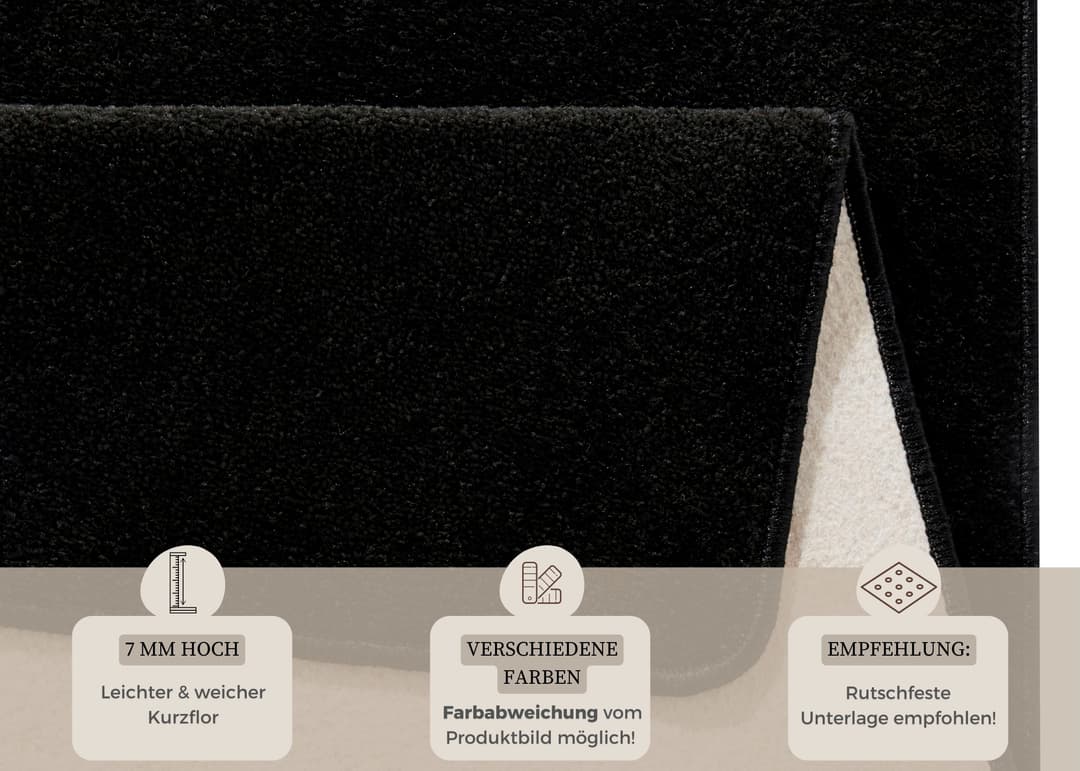 HANSE Home Teppich Fancy | Schwarz