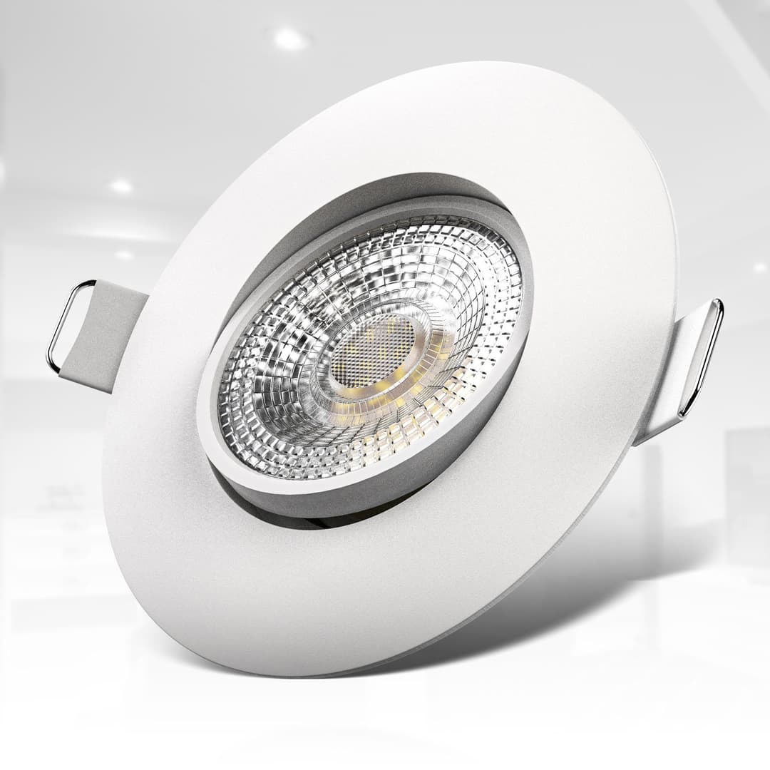B.K.Licht LED Einbauleuchte 6er Set | Weiß