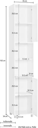 Procontour Hochschrank Betty | Mehrfarbig 3