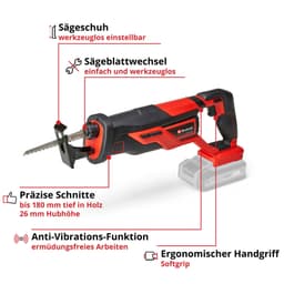 Einhell Säbelsäge TE-AP 18/26 Li - Solo | Mehrfarbig