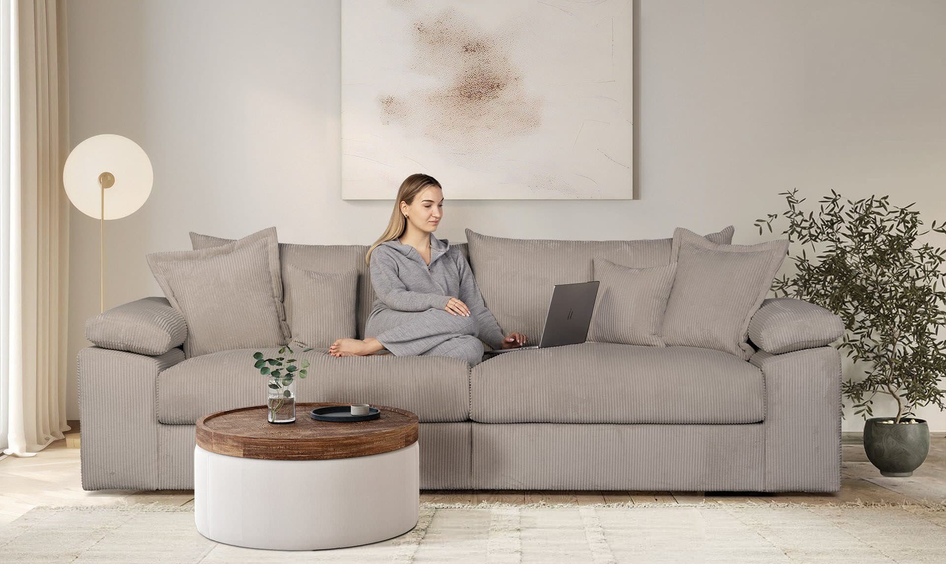 Home affaire Big-Sofa Soft&Cosy XL | Beige