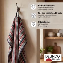 Delindo Lifestyle Handtuch Frottier Grubentuch | Mehrfarbig