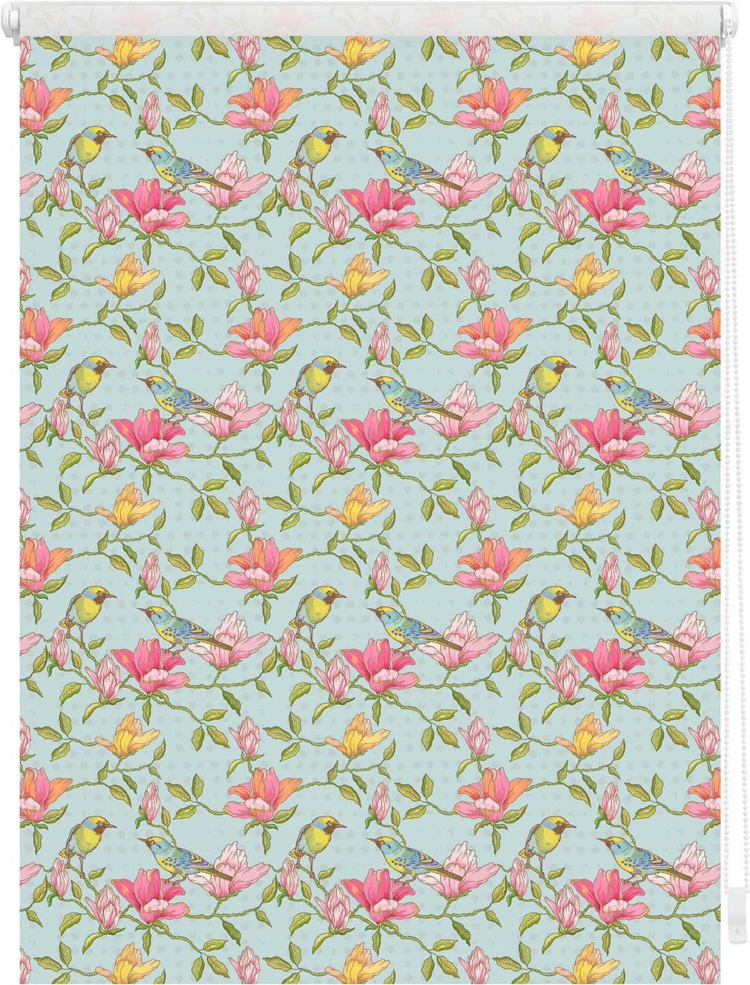 Seitenzugrollo Klemmfix Motiv Birds | Mehrfarbig