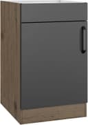 wiho Küchen Spülenschrank Elba | Schwarz