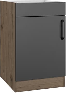 wiho Küchen Spülenschrank Elba | Schwarz