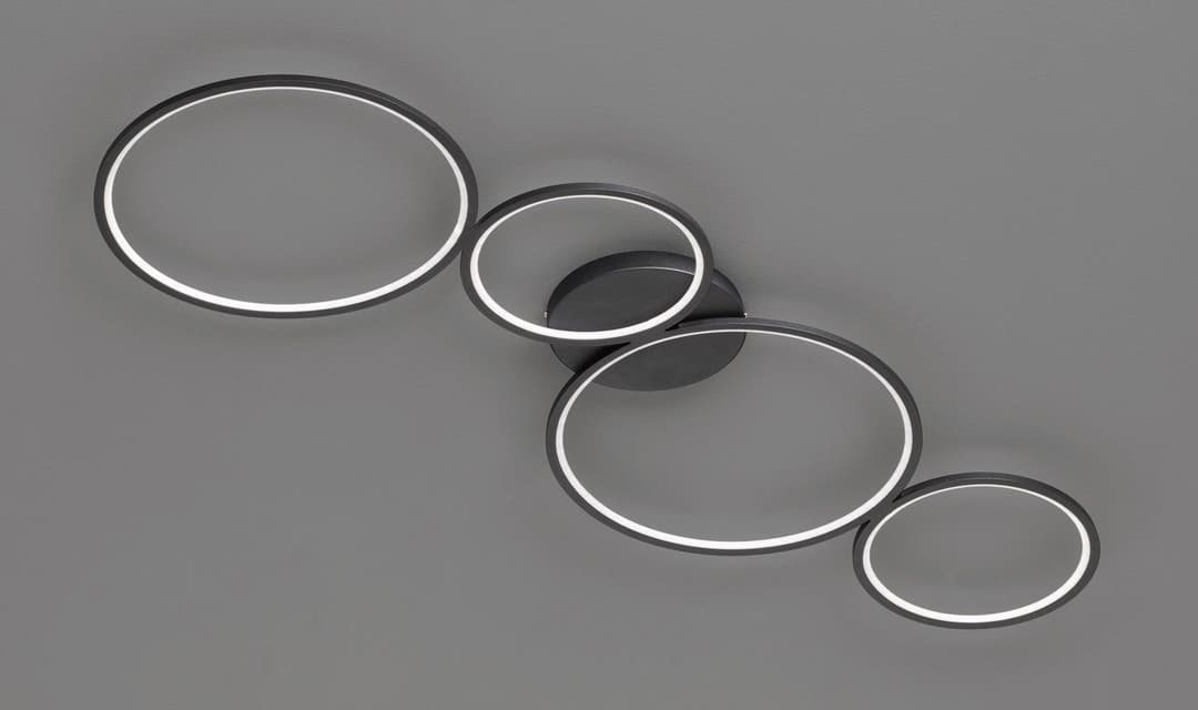 TRIO Leuchten LED Deckenleuchte Rondo | Schwarz