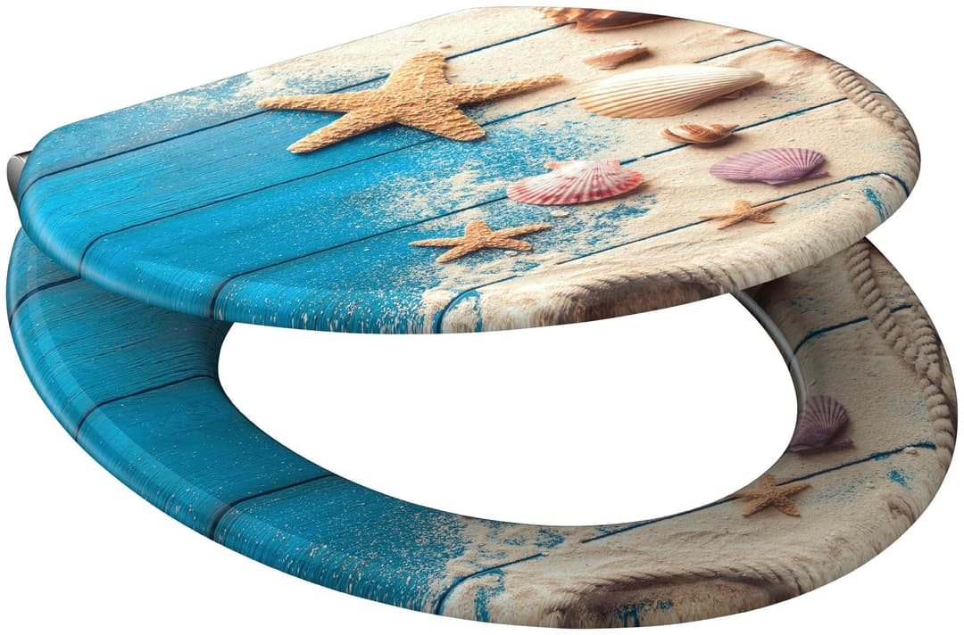 Schütte BEACH AND WOOD WC-Sitz | Mehrfarbig