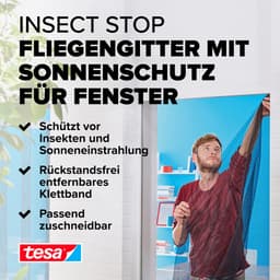 tesa Insect Stop SUN PROTECT Fliegengitter | Schwarz