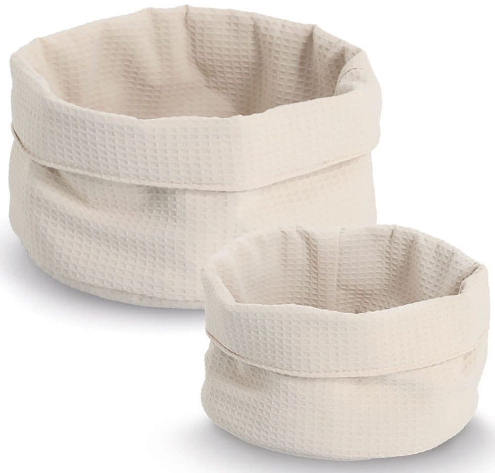 Zeller Present Aufbewahrungskorb Waffelpiqué 2-tlg. | Beige