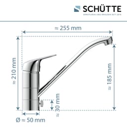 Schütte LUCA Spültischarmatur | Silber