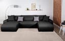 COLLECTION AB Wohnlandschaft Paola U-Form | Schwarz