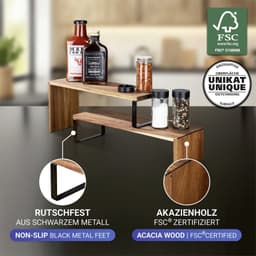 WENKO Küchenregal Modell Vali Akazie | Holztöne