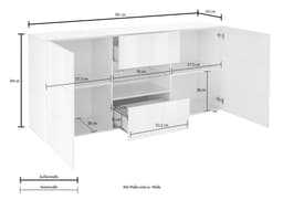 Home affaire Sideboard Dama | Holztöne
