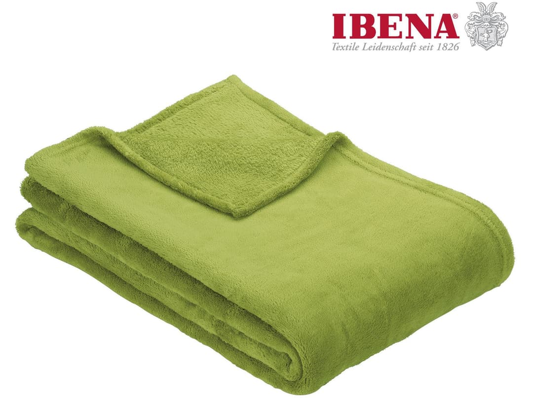 Wohndecke Uni Fleecedecke Olbia | Grün