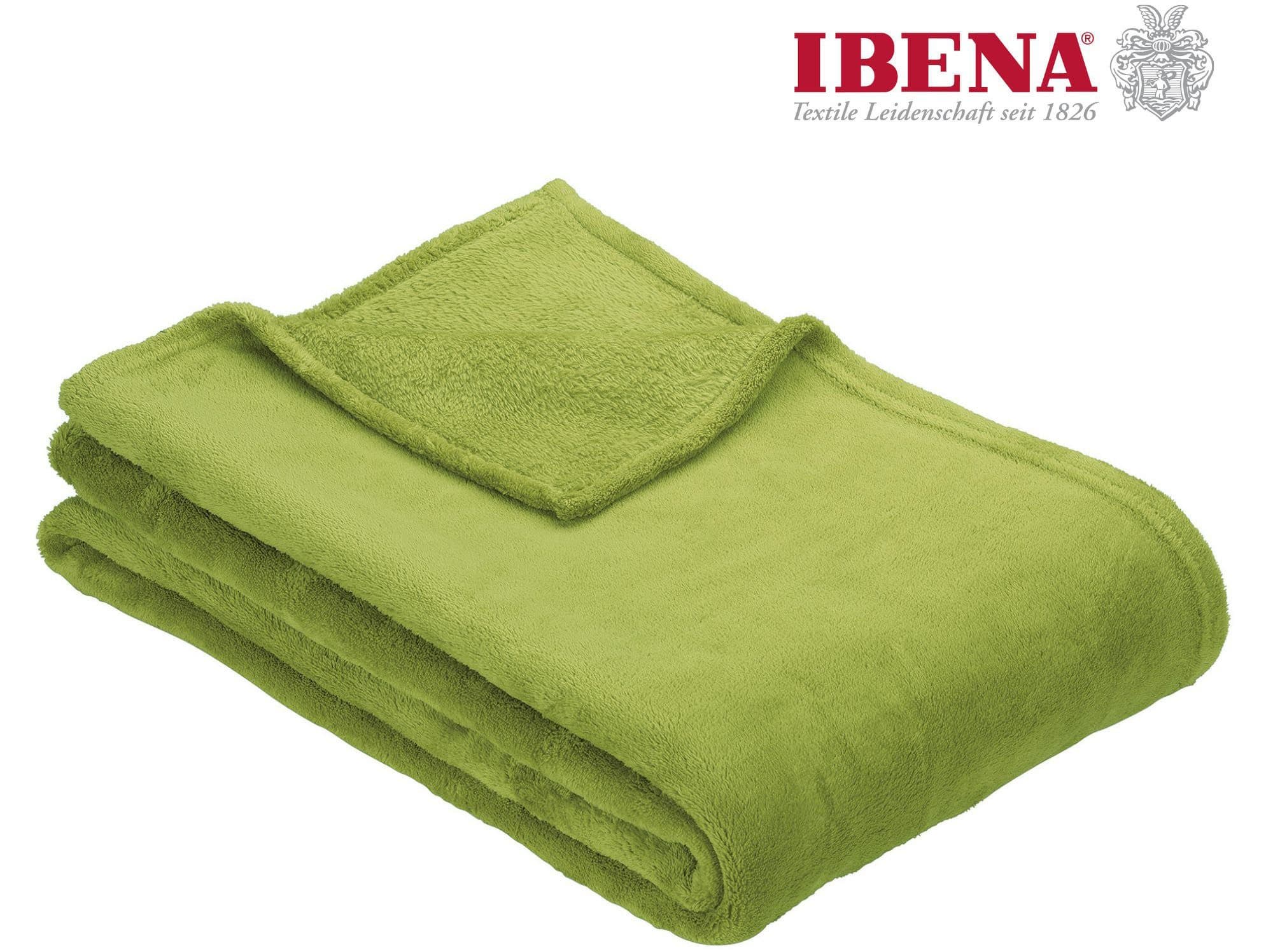 Wohndecke Uni Fleecedecke Olbia | Grün