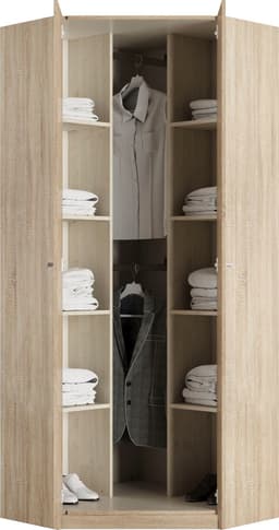 priess Eckkleiderschrank Barcelona | Holztöne