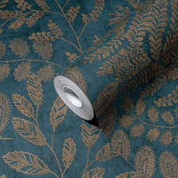 A.S. Création Vliestapete THE BOS Blätter Floral | Blau