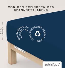 Schlafgut Spannbettlaken PURE | Blau