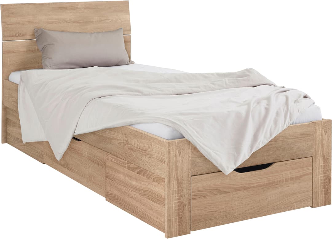 rauch Bett Einzelbett Doppelbett Stauraum FLEXX | Holztöne