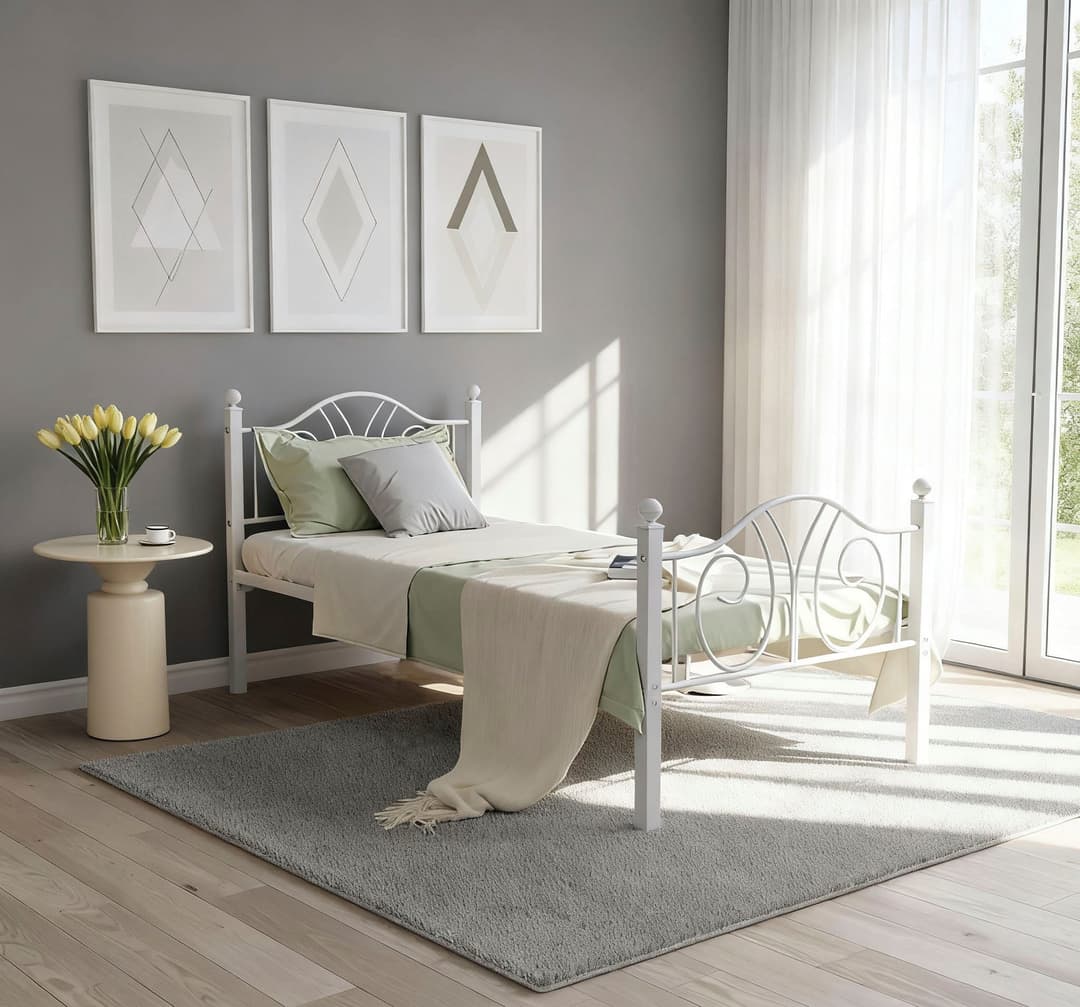 OTTO home Metallbett LUND | Weiß
