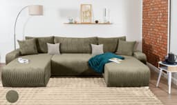 COLLECTION AB Wohnlandschaft Paola U-Form | Grün