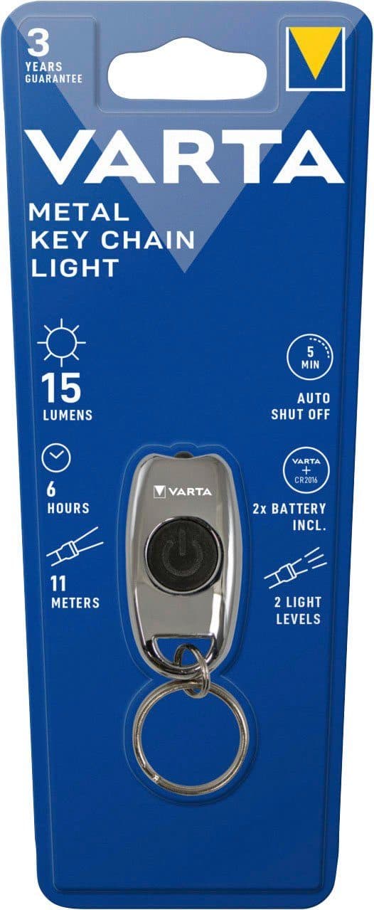 VARTA Metal Key Chain Light | Silber