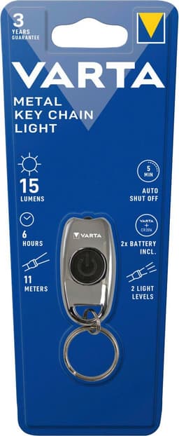 VARTA Metal Key Chain Light | Silber