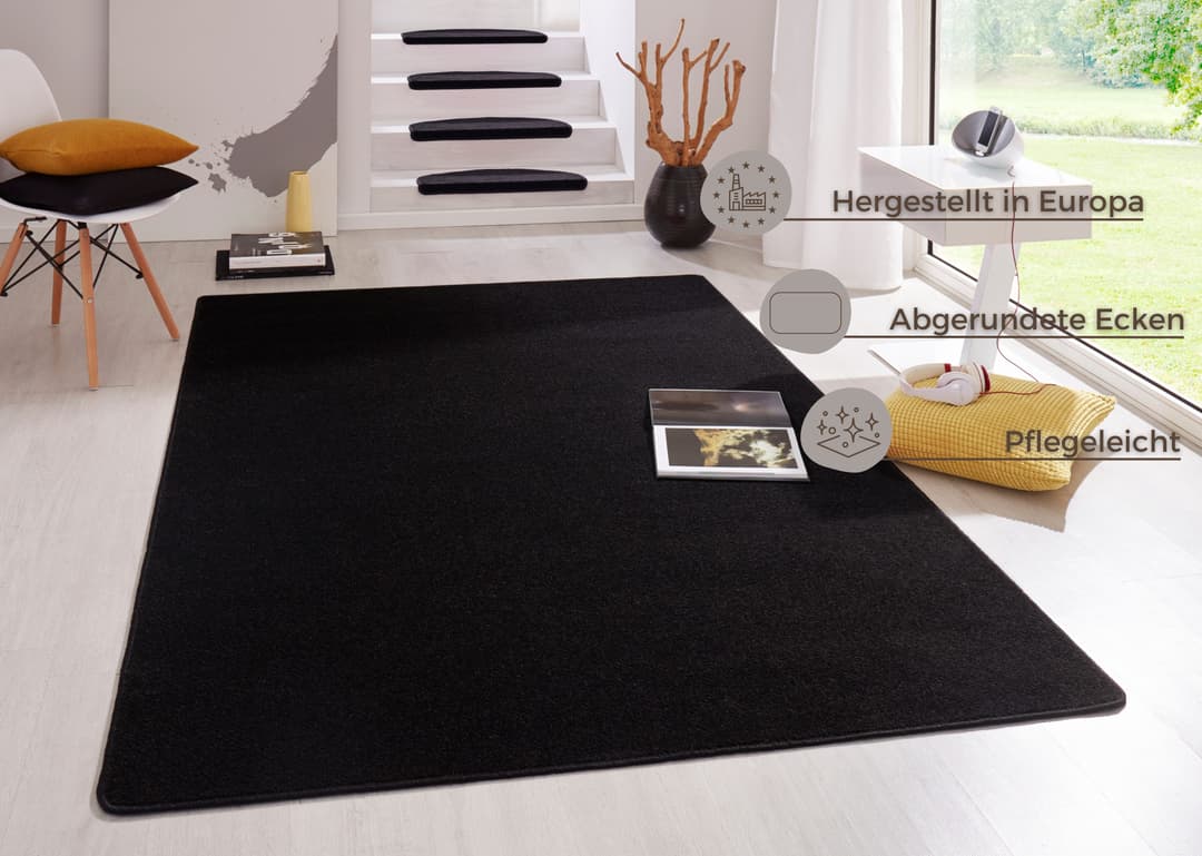 HANSE Home Teppich Fancy | Schwarz