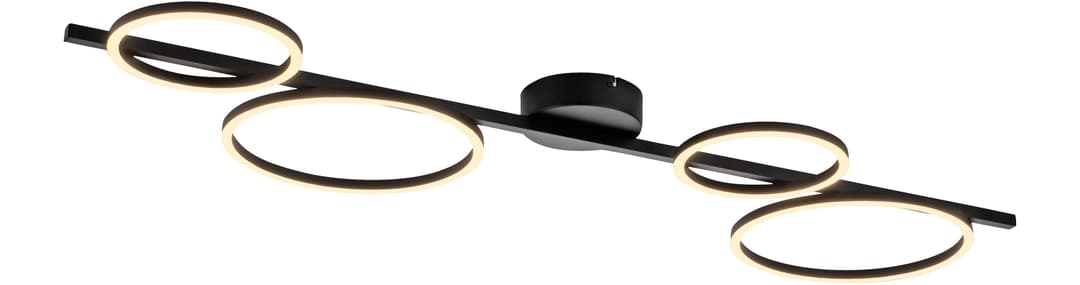 JUST LIGHT Deckenleuchte MINI RITUS | Schwarz