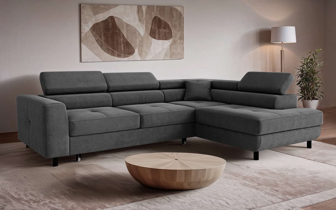 OTTO home Ecksofa AADEN Schlafsofa | Schwarz