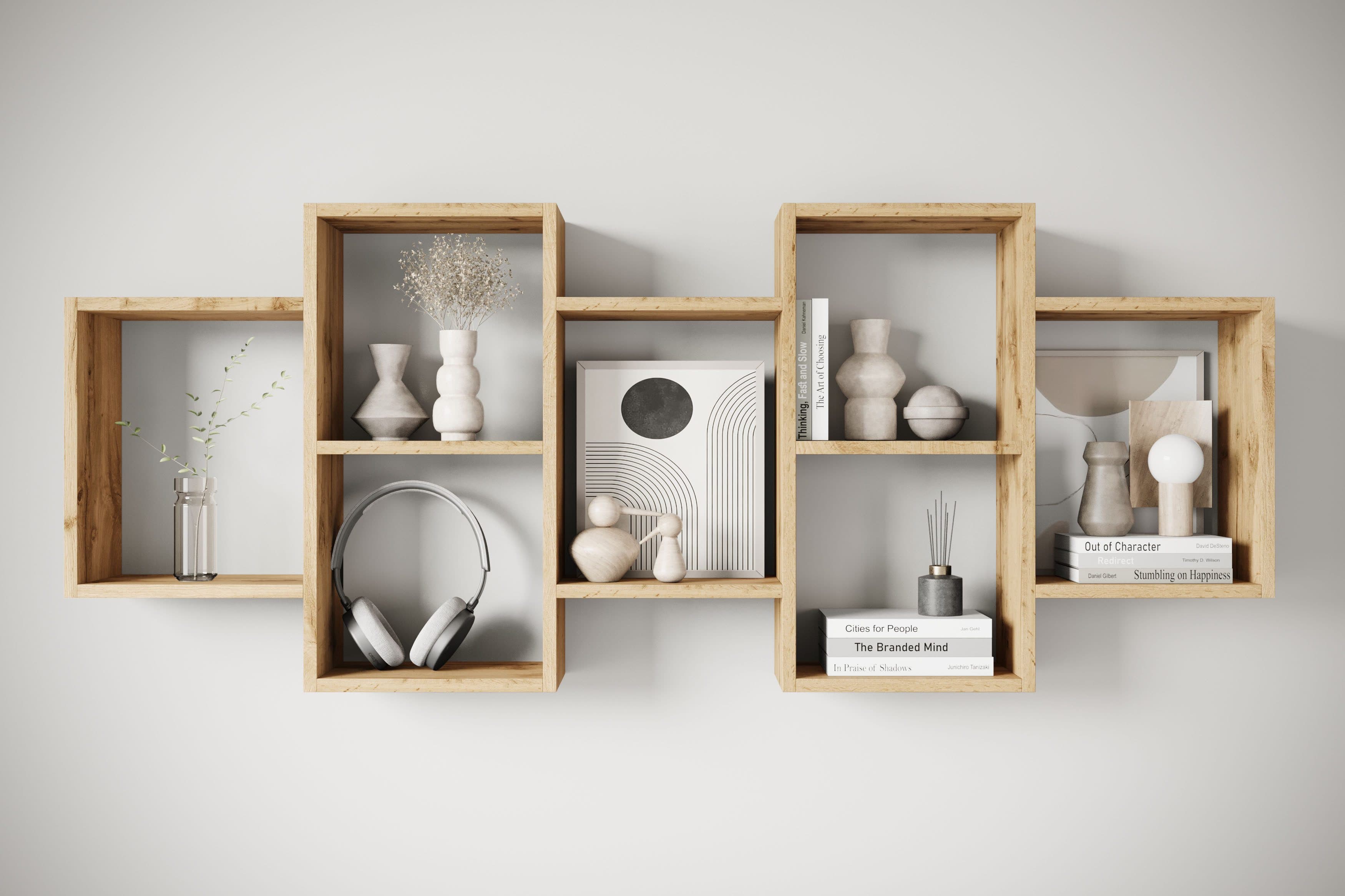 Home affaire Wandboard Wandregal Trio | Holztöne