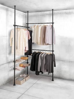 Wenko Teleskopregal Herkules Duo | Schwarz