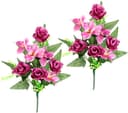 Kunstblume Bouquet aus Orchideen und Rosen | Mehrfarbig