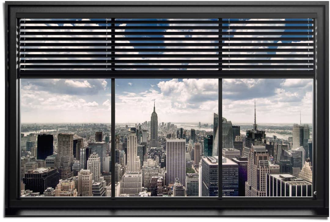 Reinders! Poster New York Fensterblick | Mehrfarbig