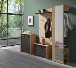 byLIVING Garderobenpaneel Ben | Holztöne