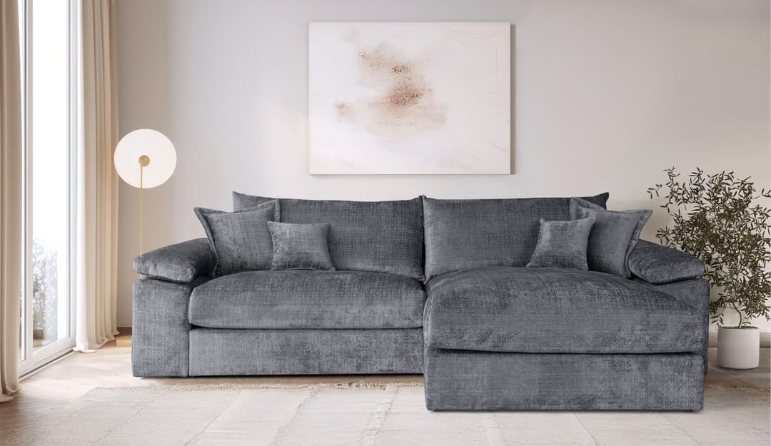 Home affaire Ecksofa Soft&Cosy XXL L-Form | Grau