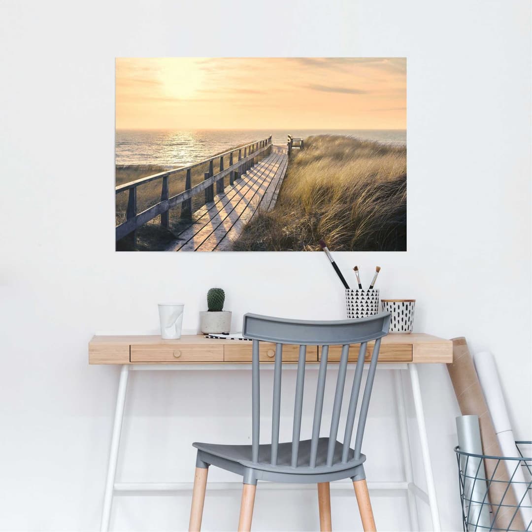 Reinders! Poster Weg zum Strand | Beige