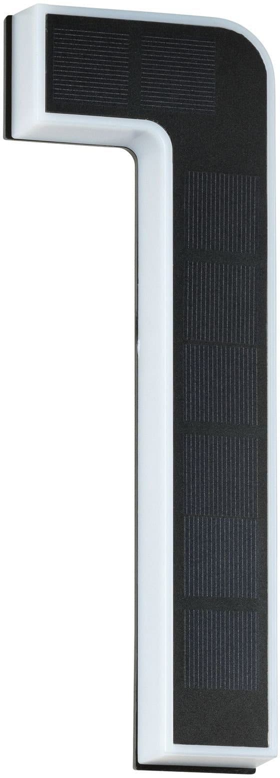 Paulmann LED Außen-Wandleuchte Solar Hausnummer | Schwarz