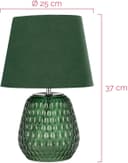 Pauleen Crystal Velours Tischleuchte | Grün 4