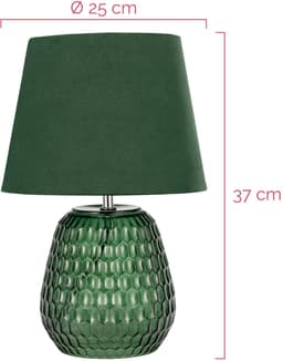 Pauleen Crystal Velours Tischleuchte | Grün