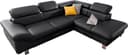 COTTA Ecksofa Driver L-Form | Schwarz