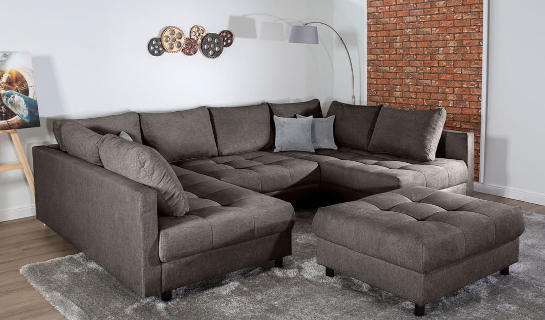 COLLECTION AB Wohnlandschaft Toni U-Form | Grau