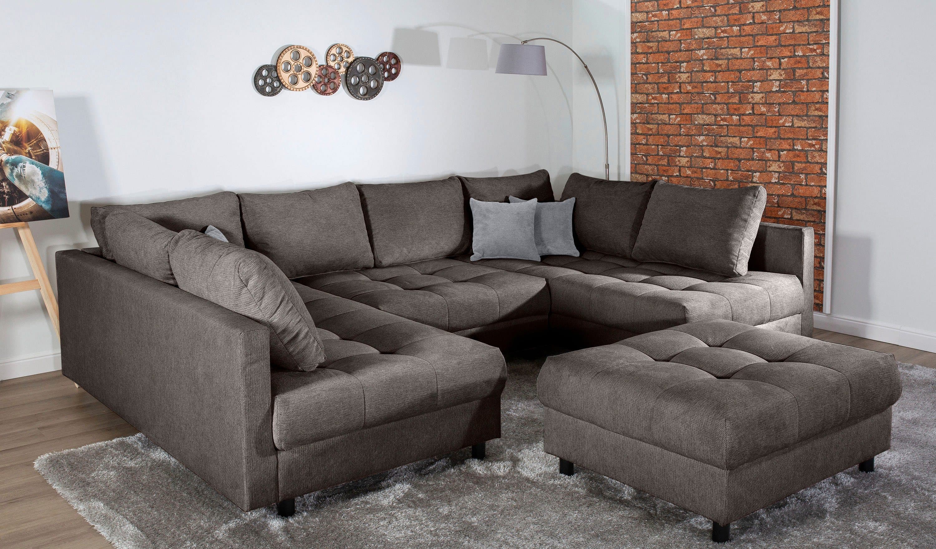 COLLECTION AB Wohnlandschaft Toni U-Form | Grau