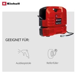 Einhell Koffer-Kompressor TC-AC 190 OF Set | Rot