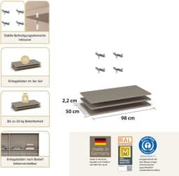 rauch Einlegeboden für Drehtürenschränke | Beige