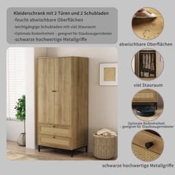 OTTO home Kleiderschrank Motala Schlafzimmerschrank Garderobe Boho