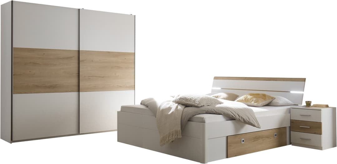 Schlafkontor Schlafzimmer-Set Kiara | Weiß
