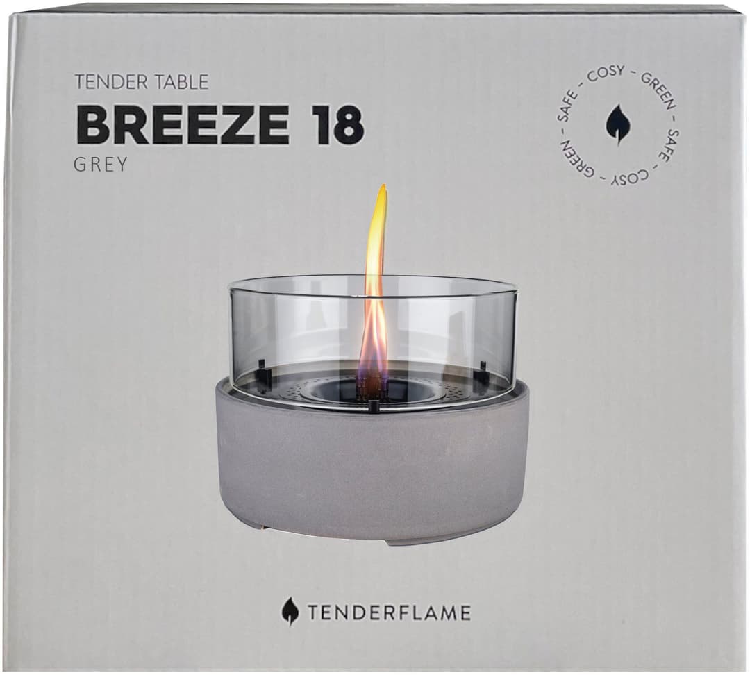 TENDERFLAME Tischfeuer BREEZE 18 | Grau